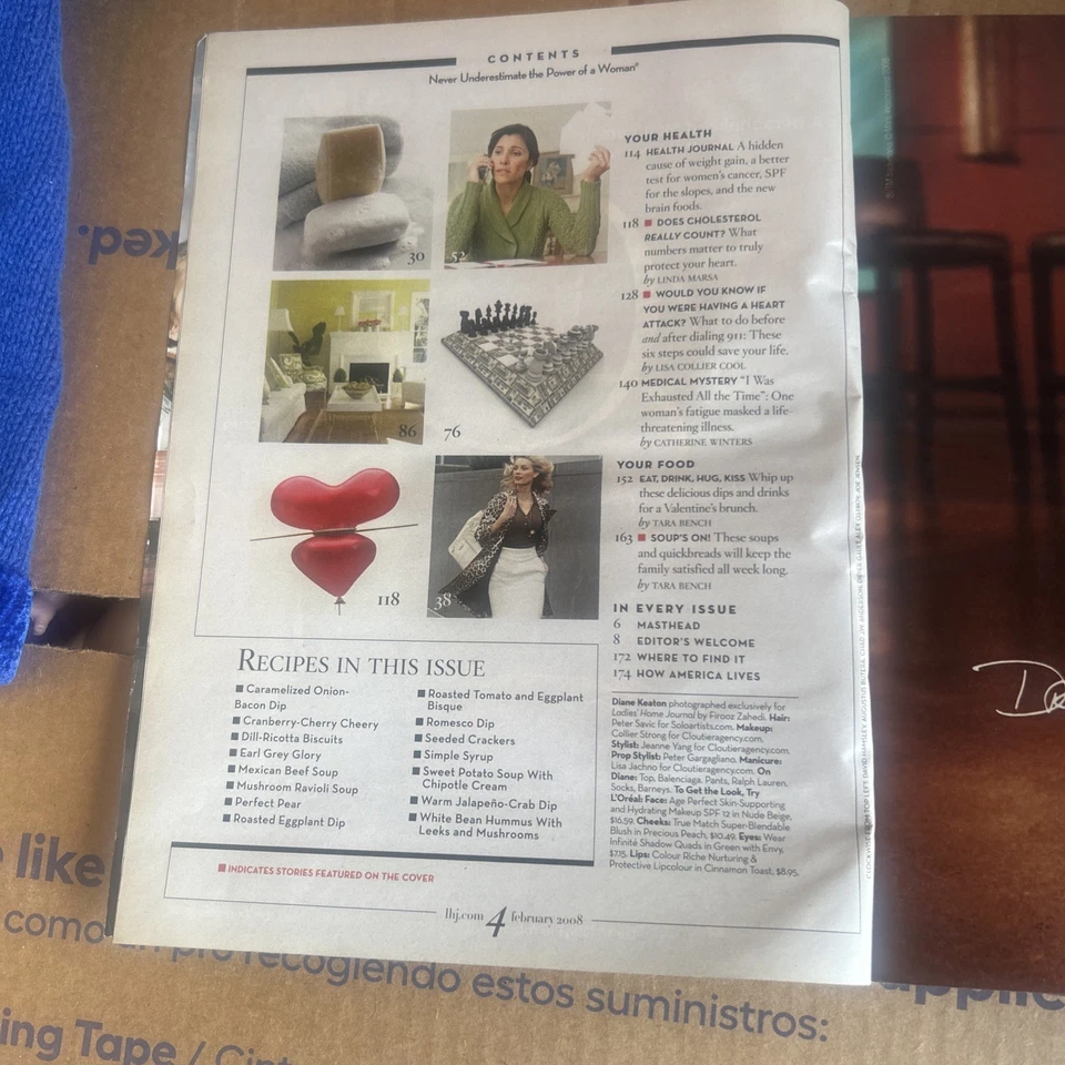 Ladies Home Journal Magazine February 2008 - Diane Keaton Cover Paula Abdul - Image 4 of 4