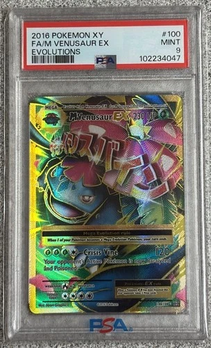 Venusaur EX 100/108 Full Art Holo XY Evolutions PSA 9 MINT