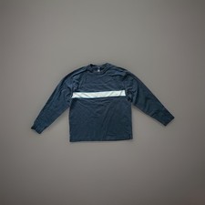 Vintage 90s Gap Long Sleeve T-Shirt XL Faded Navy Chest Stripe Made in USA
