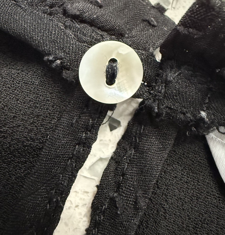 Zara Trafaluc Collection Black Sheer Beaded Sequin Blouse Size L