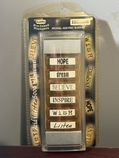 JustRite Pre-Inked Stampers Set of 6 Stamps Archival Black Ink Acid Free  New