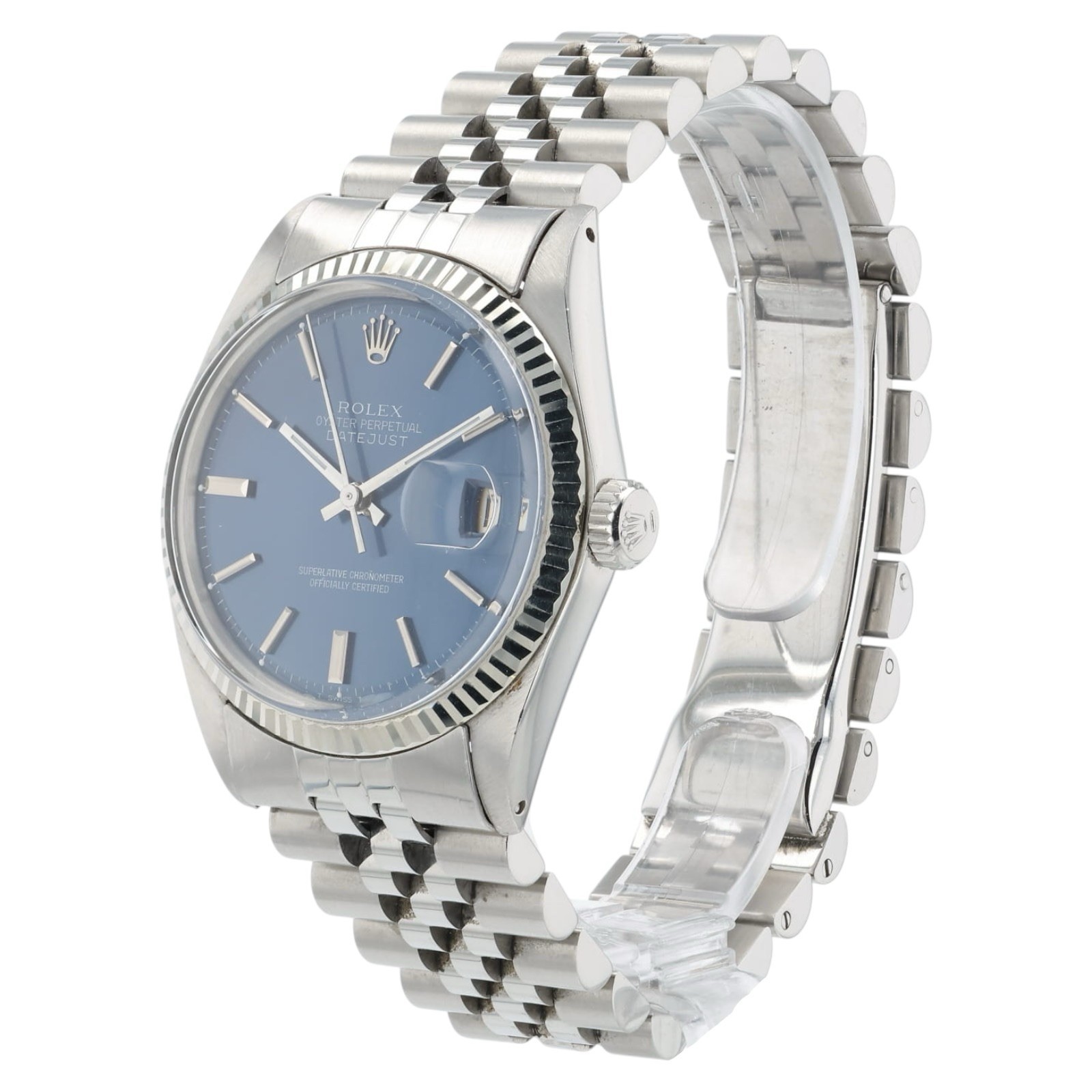 Rolex Datejust Blue Dial Stainless Steel 36mm Automatic Movement Mens Watch 1601 image 3