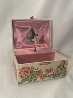Vintage Child's Music Box Spinning Ballerina Children's Jewelry Box jaymar READ
