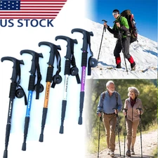 Trekking Poles Nordic Walking Hiking Sticks Adjustable Anti-shock Alpenstock