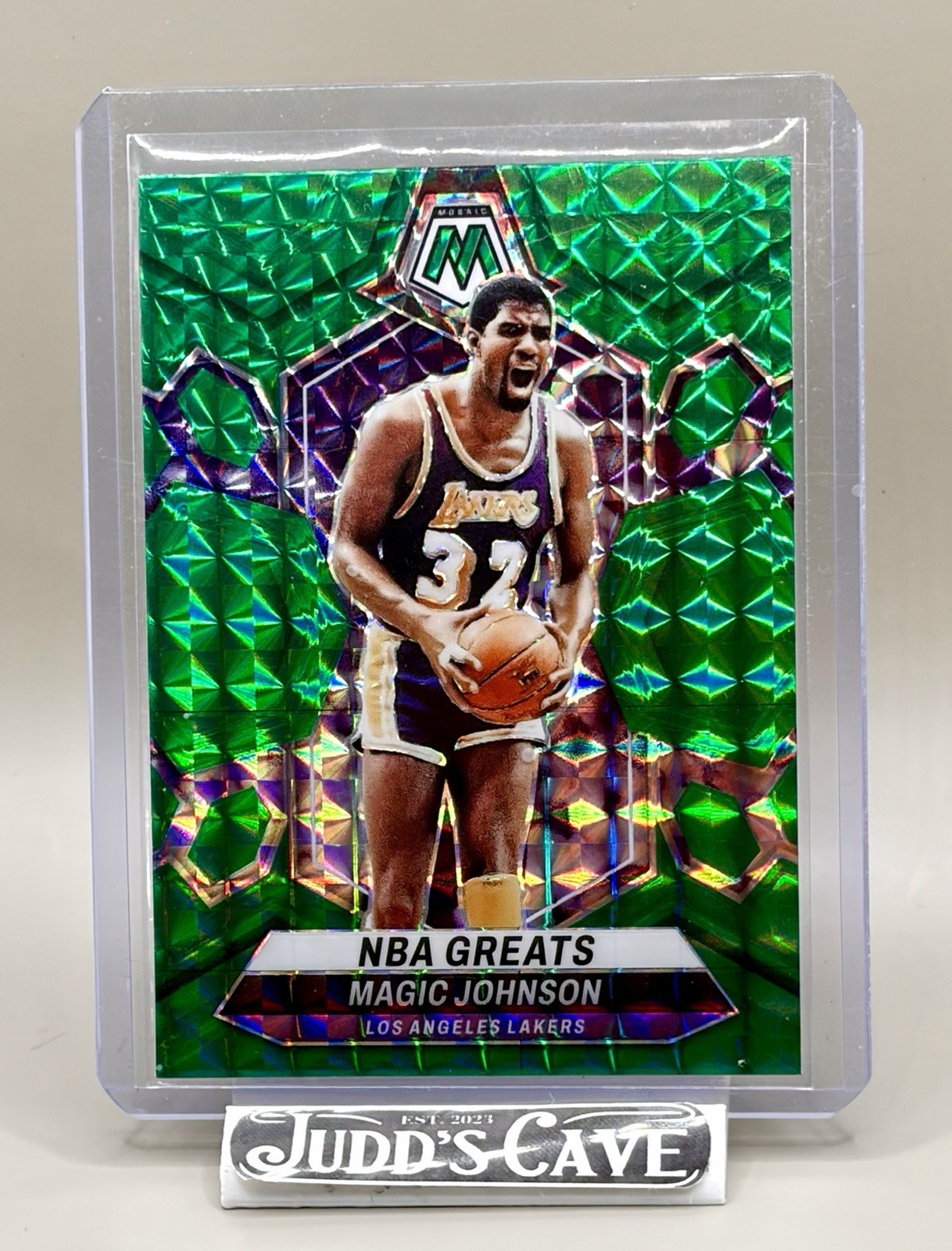 🚨 2023-24 Panini NBA Greats MAGIC JOHNSON Green Mosaic #295 LA Lakers 🏀
