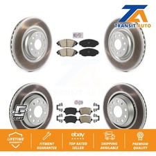 Front Rear Ceramic Pads And Coated Disc Brake Rotors Kit For Volkswagen GTI