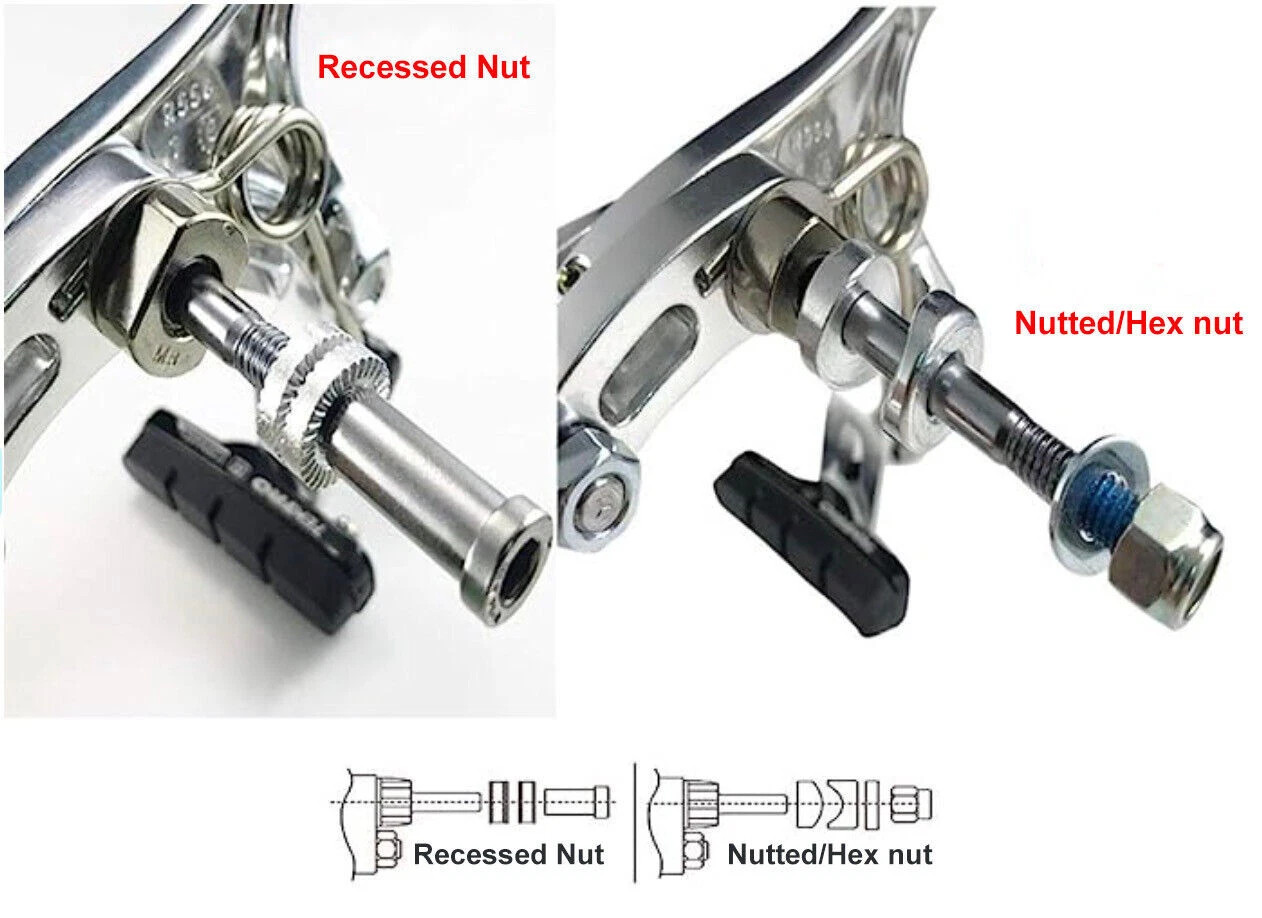 Tektro R559 Long Reach  Bike Caliper Brake 55-73mm Nutted F+R - Silver or Black