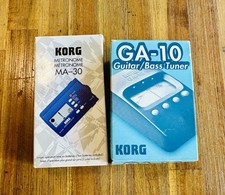 KORG METRONOME MA-30  GA-10 Guitar/Bass Tuner Bundle W/ Batteries - Tested