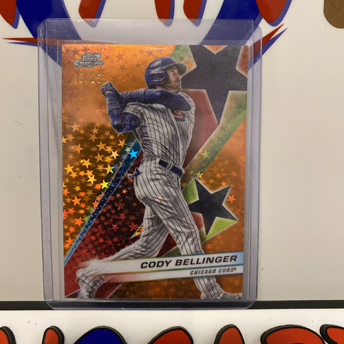 2024 Cosmic Chrome Starfractor Orange Galactic Refractor /25 Cody Bellinger
