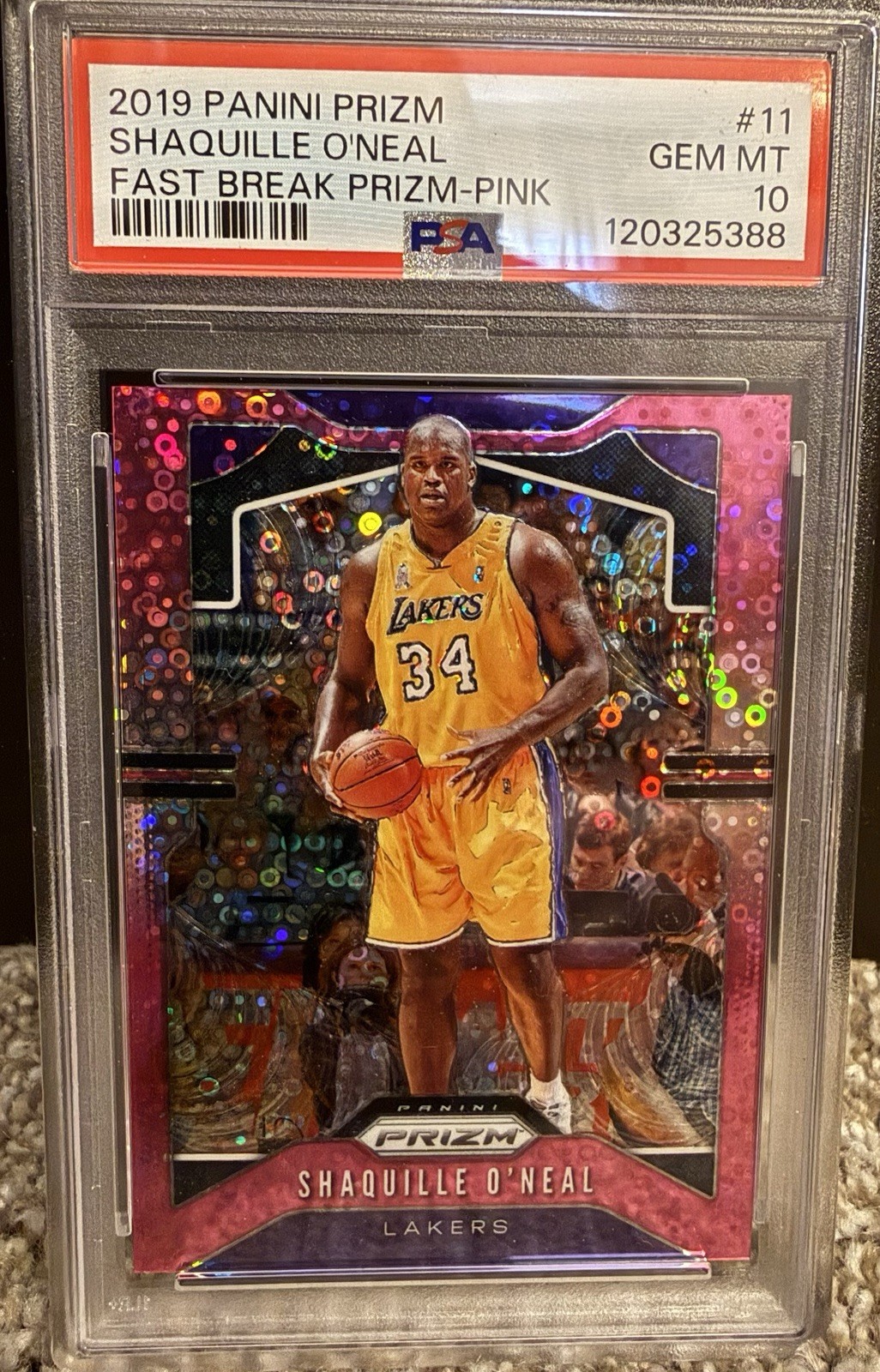 2019 Shaquille O’Neal Panani Prizm Fast Break Pink NUMBER #1 Of 50 PSA 10!!!!