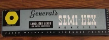 VTG GENERAL PENCIL CO SEMI-HEX 498 2 2/4 FIRM 9 UNSHARPENED DRAWING PENCILS USA