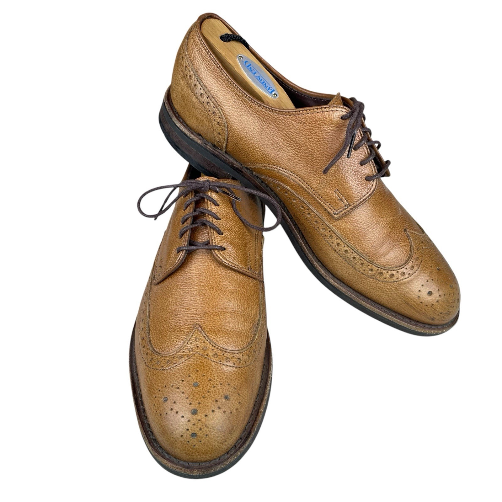 SAOLA Allen Edmonds Pebble Port Washington Oxfords Uomo 9.5 D Noce Feather Welt