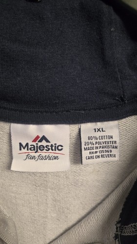 Womens NFL Majestic Denver Broncos 1XL Blue Gray Glitter Zip Sweatshirt w/Hood - Picture 6 of 6