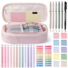KOUDGY 49Pcs Book Annotation Kit - Aesthetic 9.45 x 4.33 x 1.38 inches, Pink