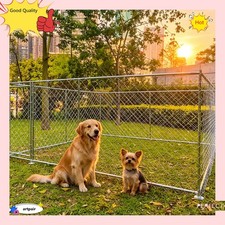 10x10 FT Large Dog Cage Dog Kennel Pet Playpen Exercise Enclosure Outdoor Cage