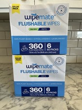Wipemate Flushable Wipes Aloe Vera 720 Wipes Total