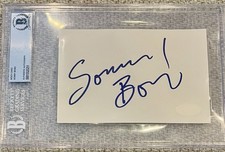 Sonny Bono Singer & US Congress SIGNED Cut Large/Bold Autograph Beckett RIP 1998