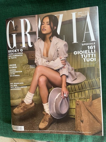 Moda Magazine GRAZIA Italia Novembre 2025 Becky G Jacob Elordi Speciale Gioielli prezzo ebay