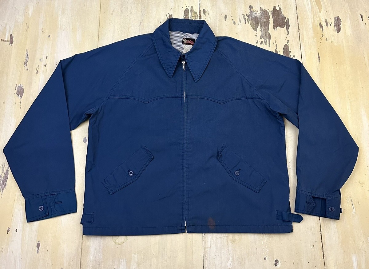 HI GEAR - Vtg 1980s Navy Blue Zip Up Dad Skate Golf Jacket
