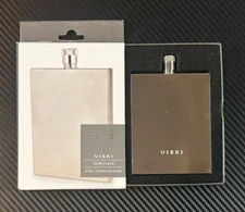 Viski Stainless Steel 4.75 Inches Slim Flask 3oz