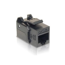CAT6A 10G Network RJ45 110 Punch Down 8P8C Keystone Modular Snap-In Jack - Black