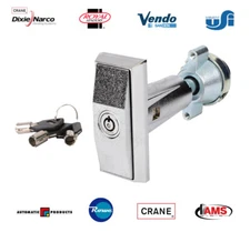 Vending Machine T Handle AND Lock -  Pepsi - Coke - Dixie Narco - Royal Vendors