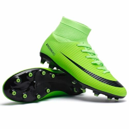 Kids Boy Girls Outdoor Soccer Cleats Shoes TF/FG Ankle Top Football Boots Soccer - Picture 1 of 14