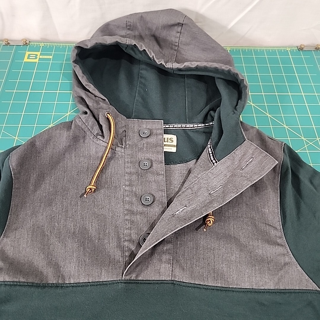 Dravus Pullover Jacket Medium Dark Green Hooded 1… - image 6