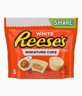   New Exclusive Reeses White Chocolate Peanut Butter Miniature Cups 10.5oz