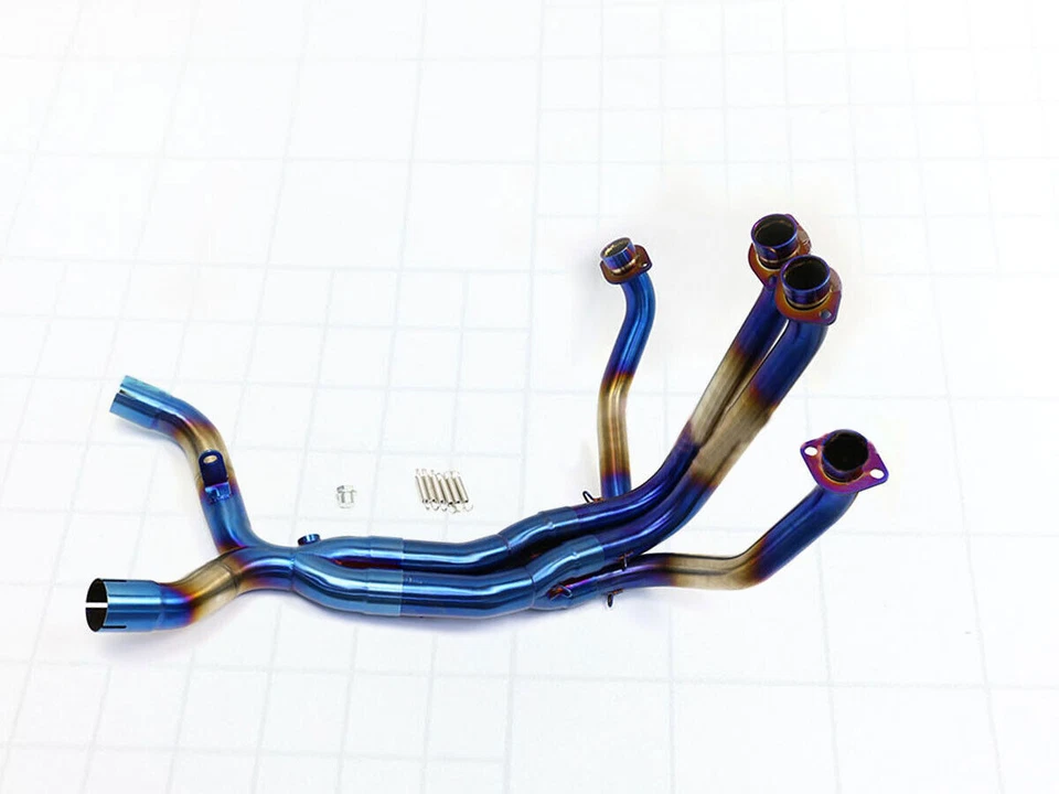 Motorcycle Full Exhaust Muffler Front Pipe Header Tube For Kawasaki Z1000 10-18 - Image 2 of 2