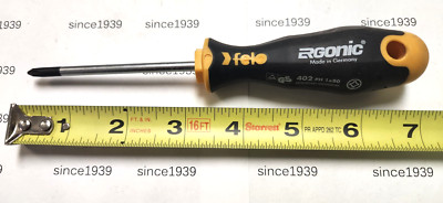 Felo 52803 Ergonic Soft Handle #1 Phillips Screwdriver Hex Shank 3-1/8'' Blade