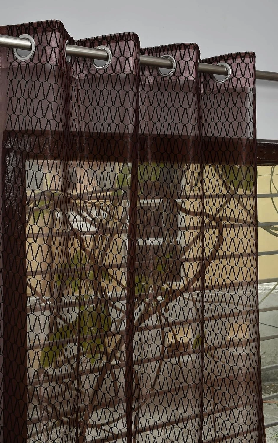 New 2 Piece - 5ft Clear Window Curtain Set