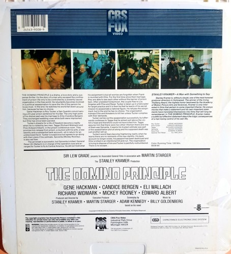 ced video disc new sealed Uncommon. The Domino Principle, Gene Hackman 1978 - Picture 2 of 2