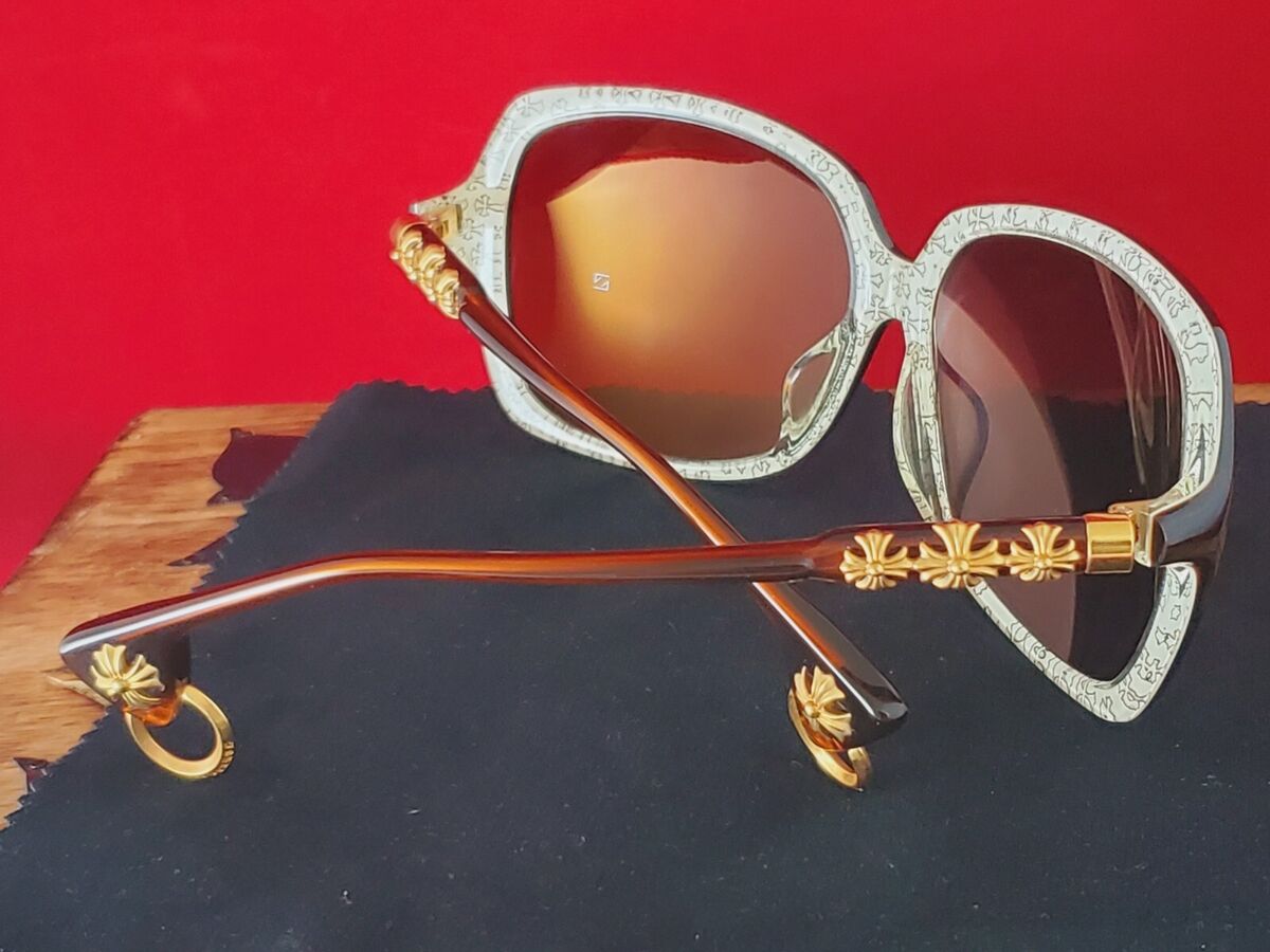 😎 New Chrome Hearts MILK MASK ll CWC 61 □ 14 - 130 gold 😎 New Chrome Hearts MILK MASK ll CWC 61 □ 14 - 130 gold