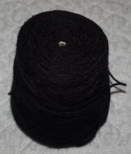 15oz. Cone, Heirloom, Black, 4/8.5, Slightly Fuzzy, Lustrous, Acrylic yarn