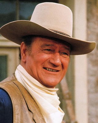 ~John Wayne 8x10" Color Glossy Smiling with Cowboy Hat Classic Movie