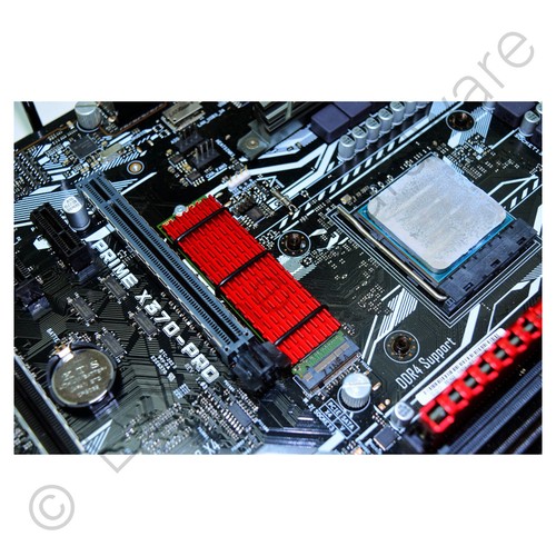 Gelid Solutions SubZero M.2 SSD 2280 Heatsink Thermal Pad Cooling Kit - Red - Zdjęcie 6 z 6