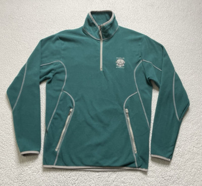 Whistling Straits Club Golf Jacket Antigua Fleece 1/4 Zip Mens Small Green