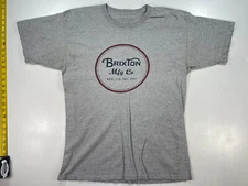 Gray Brixton Mfg Co Shirt Large Board life skate surf outdoor life British 