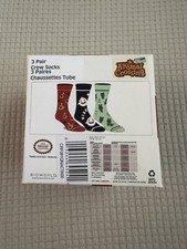 Nintendo Animal Crossing Crew Socks - 3 Pair Size 10-13 New