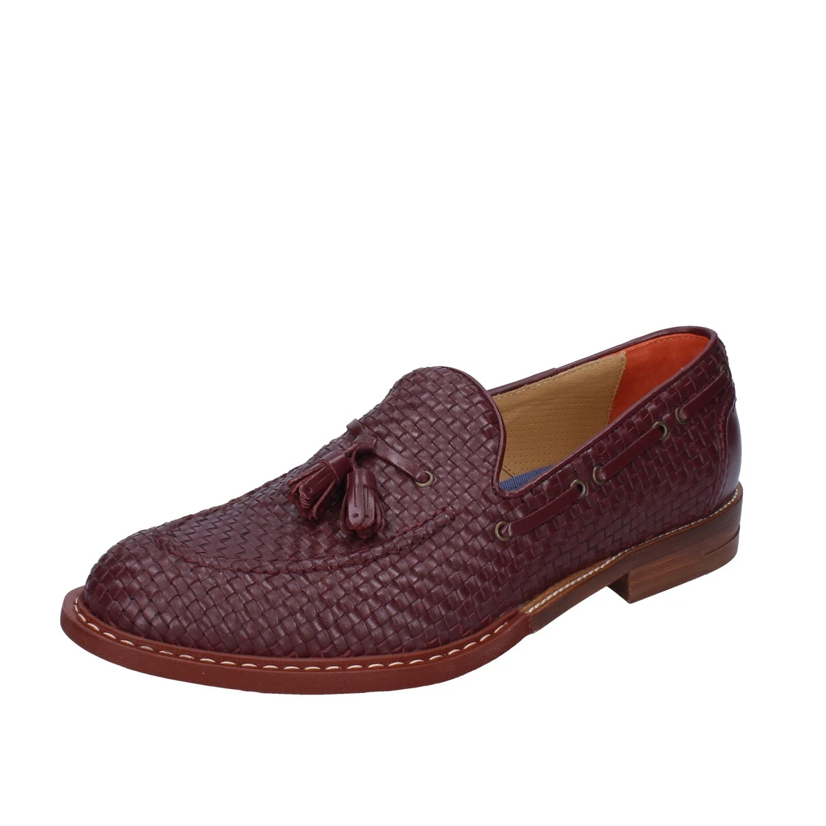 Men s shoes BRIMARTS 11 EU 44 loafers burgundy leather BF872 44