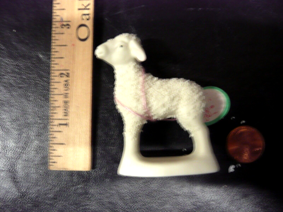1991 Dept 56 Snowbabies Easter Collectible LAMB 73938 1ST Edition