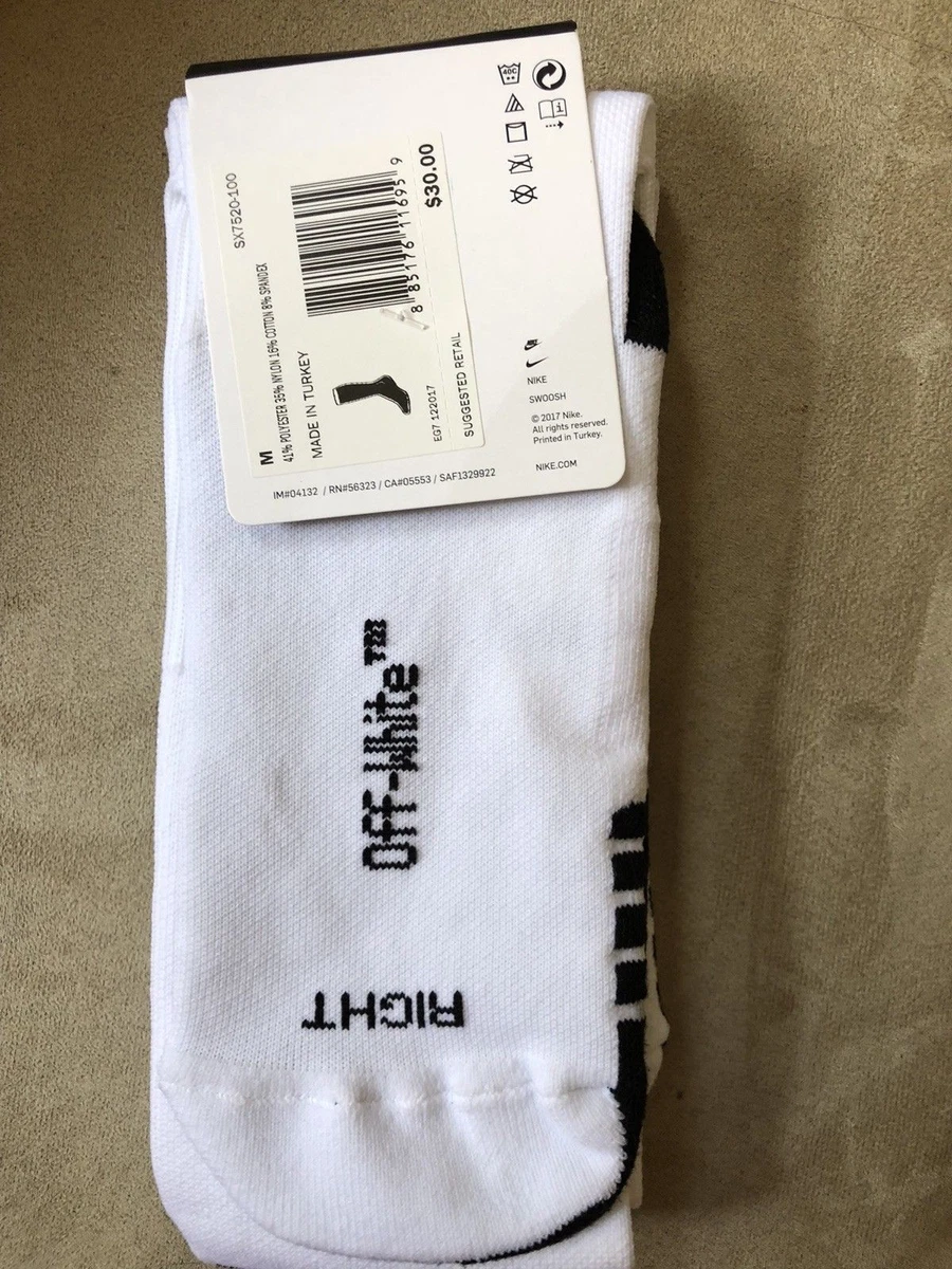 NIKE x OFF WHITE Soccer Socks (White) New Nikelab FB FOOTBALL Mercurial football eBay