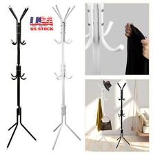 Coat Rack Hat Stand Tree Clothes Hanger Umbrella Holder Metal Organizer 12 Hooks