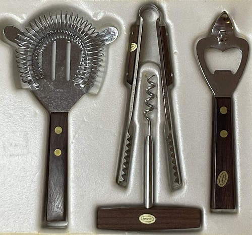 Vintage Retro SUNCRAFT Cocktail Joy 5-PIECE BAR SET Original Box Made In Japan - Picture 6 of 7