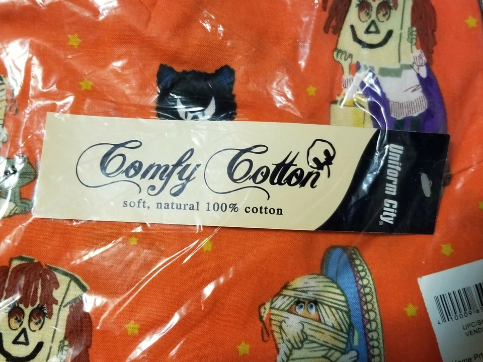 NOVA CAMISA ENFERMEIRA ALGODÃO TEMÁTICA HALLOWEEN LARANJA ADULTO TAMANHO PEQUENO TÃO FOFA - Imagem 4 de 4