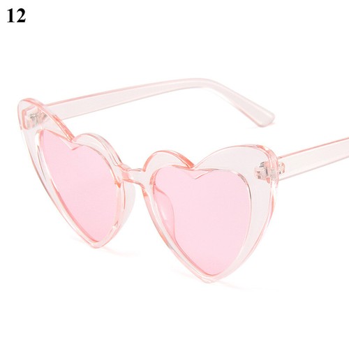 Retro Lolita Love Heart Shape Sunglasses Women UV400 Cat Eye Vintage Sunglasses - Picture 24 of 60
