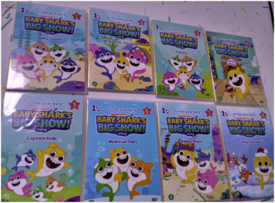 M&V Pinkfong Baby Shark's Big Show DVD 8-piece set Eng-Kor