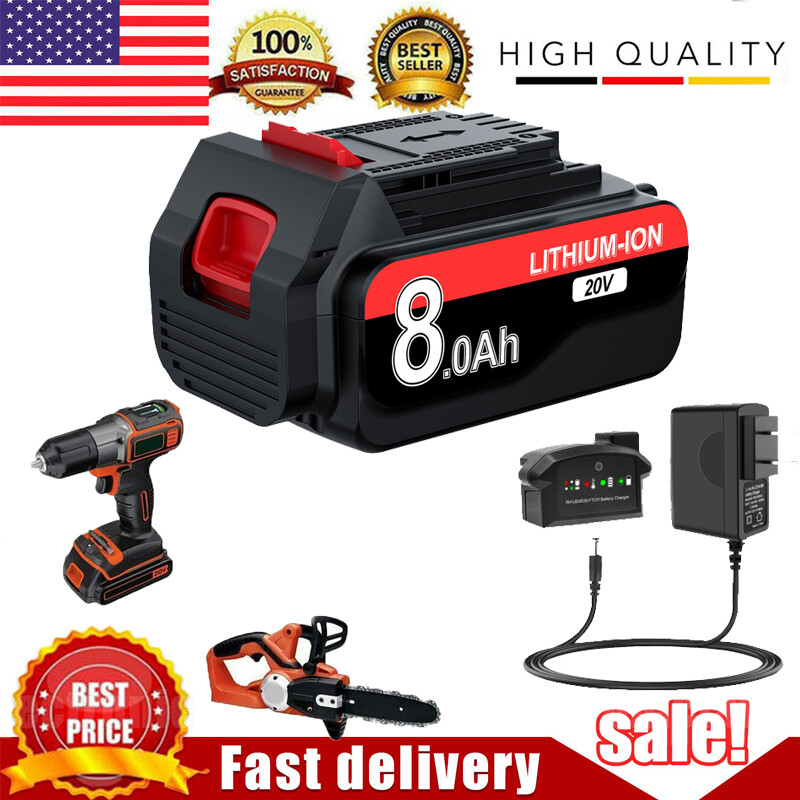 20V Black Decker MAX LBXR20 LBX20 Lithium Battery & Charger LB2X4020  
