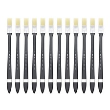 XDT 2365 Lot of 12Pc 1 Hake Square Art Brush Hog Acrylic Oil Watercolor